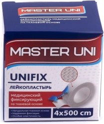 Лейкопластырь Master Uni Юнификс на тканевой основе р. 4смх500см 1 шт.