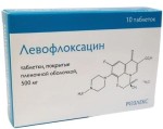 Левофлоксацин, таблетки покрытые пленочной оболочкой 500 мг 10 шт