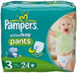 Подгузники-трусики для мальчиков, Pampers (Памперс) 6-11 кг 24 шт актив бой миди