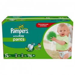 Подгузники-трусики для мальчиков, Pampers (Памперс) 12-18 кг 96 шт актив бой джуниор